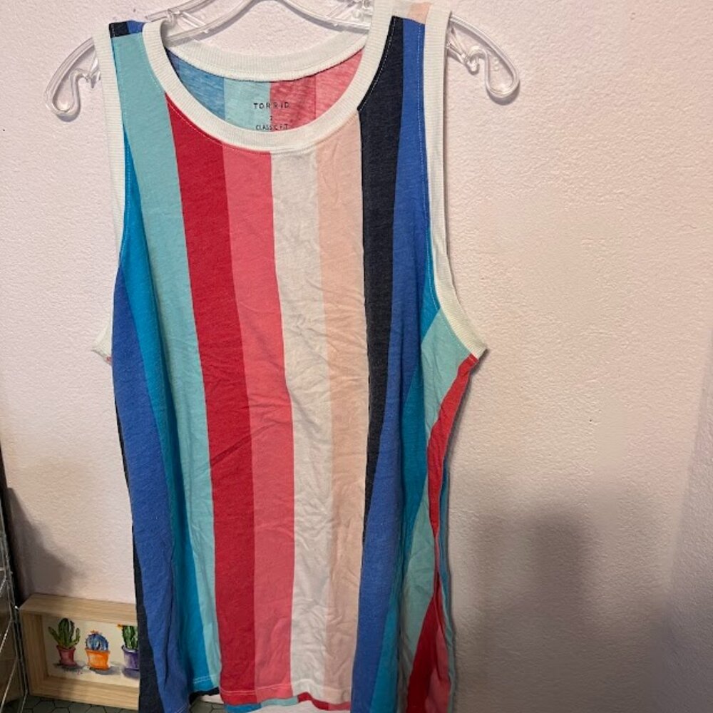 Striped Torrid Size 2 classic fit soft tank